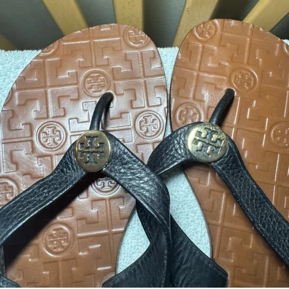 Tory Burch Black and Brown Sandals - Picture 3 of 4